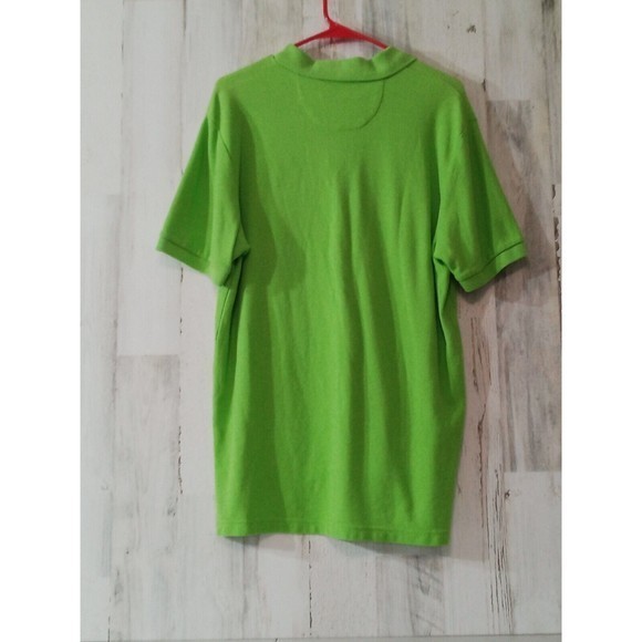 Men's Chaps Polo Green Shirt Size Large - Picture 14 of 16